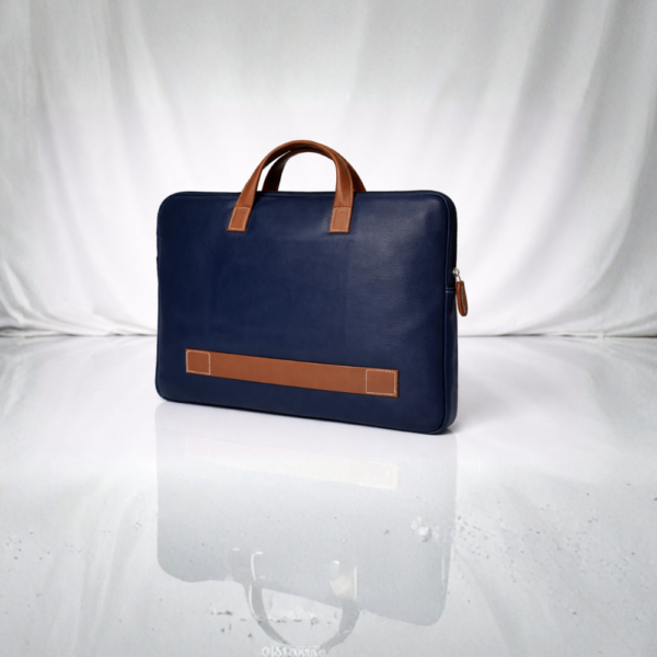 The Navy & Tan Executive Laptop Bag